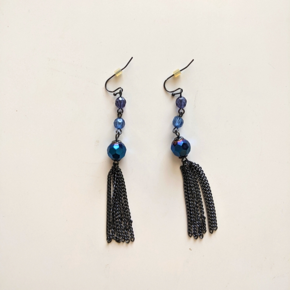 Blue dangle earrings